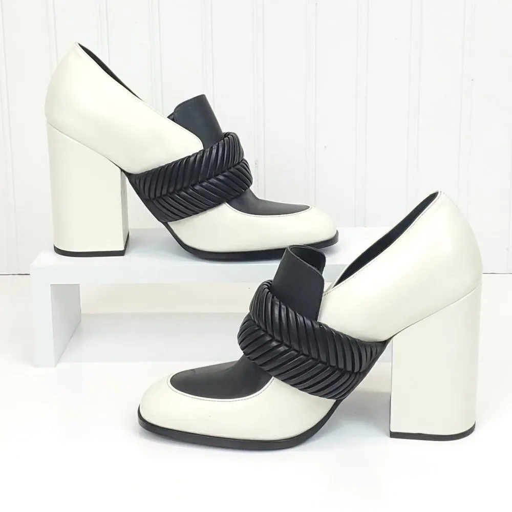 Proenza Schouler Ivory White Leather Pumps SH-0046f3